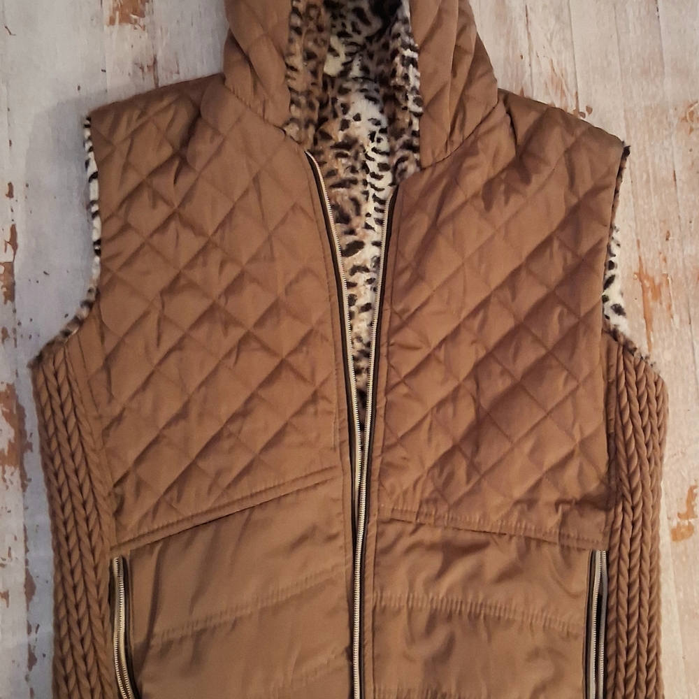 Quilted Tan Vest for Women